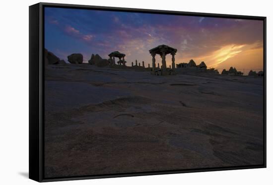Sunset Among the Ancient Ruins of Hampi, India-Dan Holz-Framed Stretched Canvas