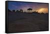 Sunset Among the Ancient Ruins of Hampi, India-Dan Holz-Framed Stretched Canvas