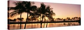 Sunset, Anaehoomalu Beach, Hawaii, USA-null-Stretched Canvas