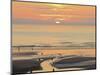 Sunset and Beach, Blackpool, England-Paul Thompson-Mounted Photographic Print