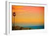 Sunset and Birds-Lantern Press-Framed Art Print