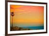 Sunset and Birds-Lantern Press-Framed Art Print