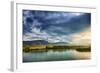 Sunset and Blue Sky Landscape-Oleg Yermolov-Framed Photographic Print