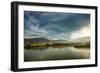 Sunset and Blue Sky Landscape-Oleg Yermolov-Framed Photographic Print