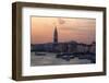 Sunset and Boats Along the Grand Canal Venice, Italy-Darrell Gulin-Framed Photographic Print