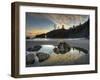 Sunset and Cloud Reflections, Olympic National Park, Washington, USA-Tom Norring-Framed Premium Photographic Print
