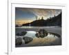 Sunset and Cloud Reflections, Olympic National Park, Washington, USA-Tom Norring-Framed Photographic Print