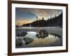 Sunset and Cloud Reflections, Olympic National Park, Washington, USA-Tom Norring-Framed Photographic Print