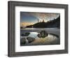 Sunset and Cloud Reflections, Olympic National Park, Washington, USA-Tom Norring-Framed Photographic Print