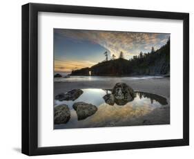 Sunset and Cloud Reflections, Olympic National Park, Washington, USA-Tom Norring-Framed Photographic Print