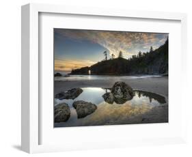 Sunset and Cloud Reflections, Olympic National Park, Washington, USA-Tom Norring-Framed Photographic Print