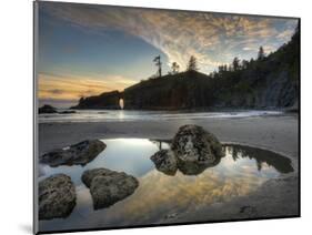 Sunset and Cloud Reflections, Olympic National Park, Washington, USA-Tom Norring-Mounted Photographic Print