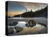 Sunset and Cloud Reflections, Olympic National Park, Washington, USA-Tom Norring-Stretched Canvas