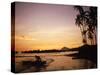 Sunset and Fisherman on Manado, Indonesia, 1990s-null-Stretched Canvas