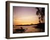 Sunset and Fisherman on Manado, Indonesia, 1990s-null-Framed Photographic Print