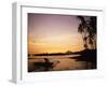 Sunset and Fisherman on Manado, Indonesia, 1990s-null-Framed Photographic Print