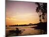 Sunset and Fisherman on Manado, Indonesia, 1990s-null-Mounted Photographic Print