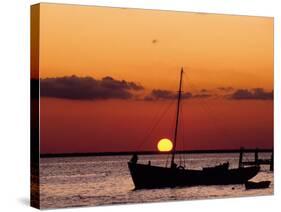 Sunset and Fishing Boats, Isla Mujeres, Mexico-Chris Rogers-Stretched Canvas