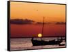 Sunset and Fishing Boats, Isla Mujeres, Mexico-Chris Rogers-Framed Stretched Canvas