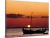 Sunset and Fishing Boats, Isla Mujeres, Mexico-Chris Rogers-Stretched Canvas