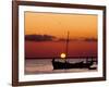 Sunset and Fishing Boats, Isla Mujeres, Mexico-Chris Rogers-Framed Photographic Print