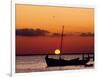 Sunset and Fishing Boats, Isla Mujeres, Mexico-Chris Rogers-Framed Photographic Print