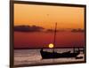 Sunset and Fishing Boats, Isla Mujeres, Mexico-Chris Rogers-Framed Photographic Print