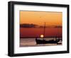 Sunset and Fishing Boats, Isla Mujeres, Mexico-Chris Rogers-Framed Photographic Print