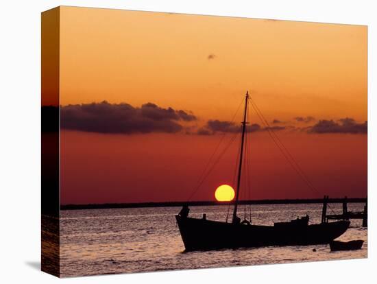 Sunset and Fishing Boats, Isla Mujeres, Mexico-Chris Rogers-Stretched Canvas