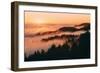 Sunset and Fog Mount Tamalpais San Francisco-Vincent James-Framed Photographic Print