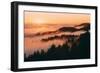 Sunset and Fog Mount Tamalpais San Francisco-Vincent James-Framed Photographic Print