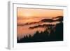 Sunset and Fog Mount Tamalpais San Francisco-Vincent James-Framed Photographic Print