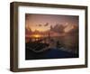 Sunset and Jet Skis, Cancun, Mexico-Walter Bibikow-Framed Photographic Print