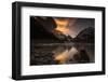 Sunset and lenticular clouds at Laguna Torre, Los Glaciares National Park, Argentina-Ed Rhodes-Framed Photographic Print