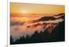 Sunset and Magical Fog Mount Tamalpais San Francisco-Vincent James-Framed Photographic Print