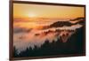 Sunset and Magical Fog Mount Tamalpais San Francisco-Vincent James-Framed Photographic Print