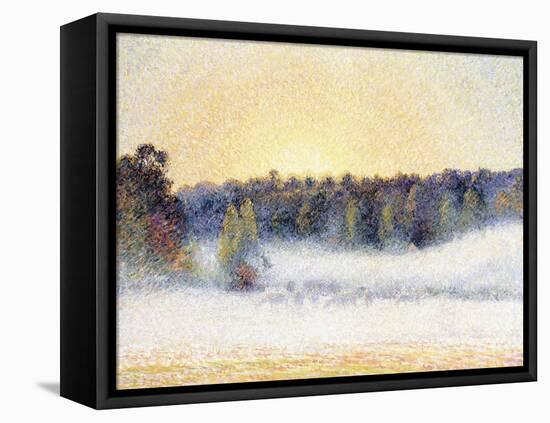Sunset and Mist at Eragny, 1891-Camille Pissarro-Framed Stretched Canvas