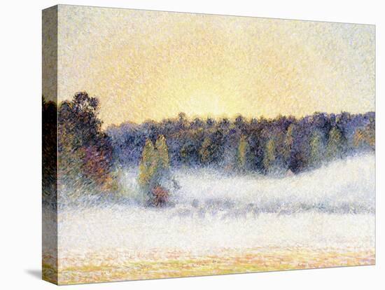Sunset and Mist at Eragny, 1891-Camille Pissarro-Stretched Canvas