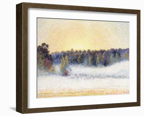 Sunset and Mist at Eragny, 1891-Camille Pissarro-Framed Giclee Print