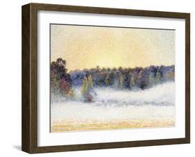 Sunset and Mist at Eragny, 1891-Camille Pissarro-Framed Giclee Print