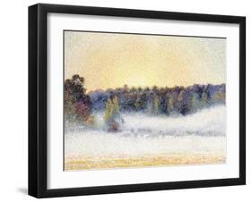 Sunset and Mist at Eragny, 1891-Camille Pissarro-Framed Giclee Print