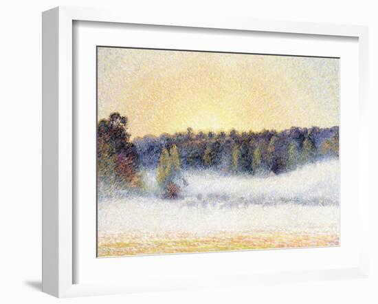 Sunset and Mist at Eragny, 1891-Camille Pissarro-Framed Giclee Print