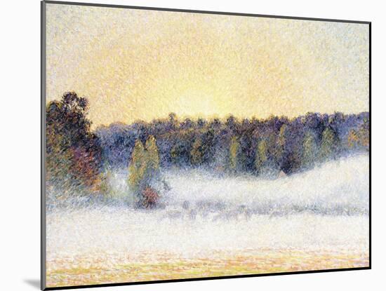 Sunset and Mist at Eragny, 1891-Camille Pissarro-Mounted Giclee Print