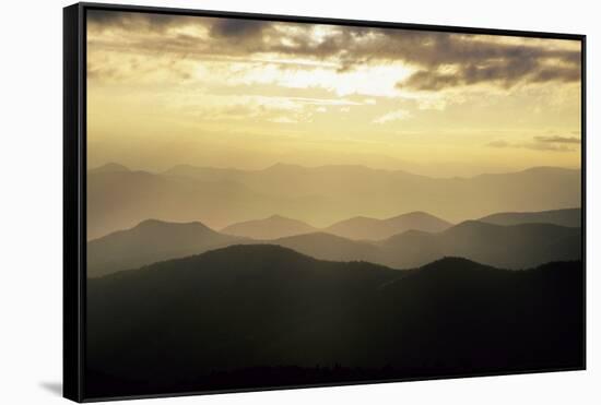 Sunset and Mountains Along Blue Ridge Parkway, North Carolina-Richard and Susan Day-Framed Stretched Canvas