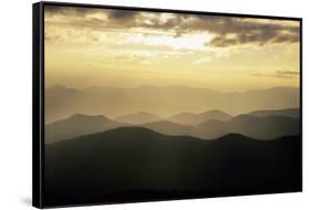 Sunset and Mountains Along Blue Ridge Parkway, North Carolina-Richard and Susan Day-Framed Stretched Canvas