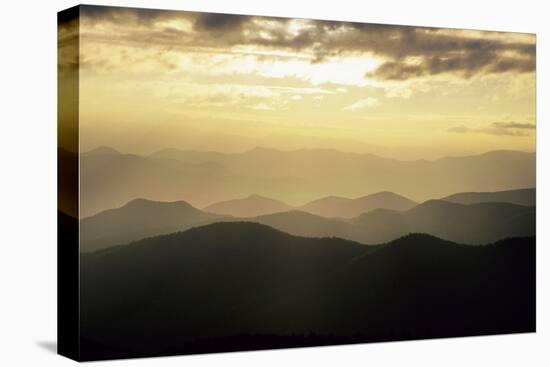 Sunset and Mountains Along Blue Ridge Parkway, North Carolina-Richard and Susan Day-Stretched Canvas