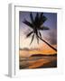 Sunset and Palm Tree and the Western Point of the South Coast Surf Beach at Mirissa, Near Matara, S-Robert Francis-Framed Photographic Print