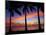 Sunset and Palm Trees, Coral Coast, Viti Levu, Fiji, South Pacific-David Wall-Mounted Photographic Print