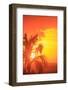 Sunset and palm trees, Wailea, Maui, Hawaii.-Stuart Westmorland-Framed Photographic Print
