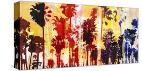 Sunset and Palms 1-Sven Pfrommer-Stretched Canvas